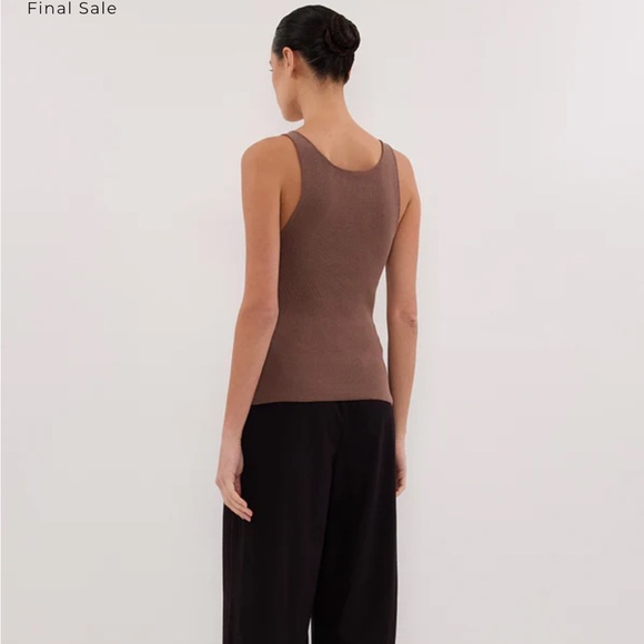 Dissh Troy knit tank taupe size L - Picture 2 of 3